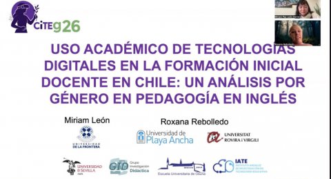 Roxana Rebolledo participa en el CITEG 2026 amb una comunicació sobre gènere i ús acadèmic de les tecnologies digitals.